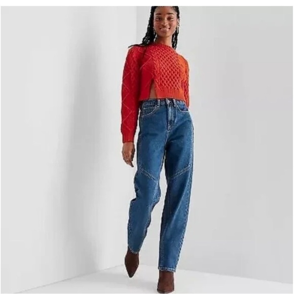 NWT Western Seamed Straight Leg Denim Pant - Future Collective with Reese 10 - Picture 1 of 15
